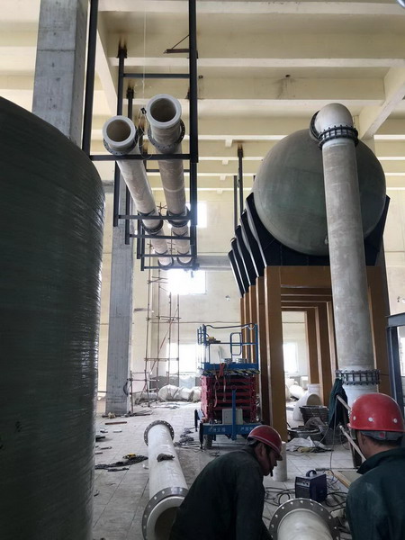 高位槽进酸管道安装